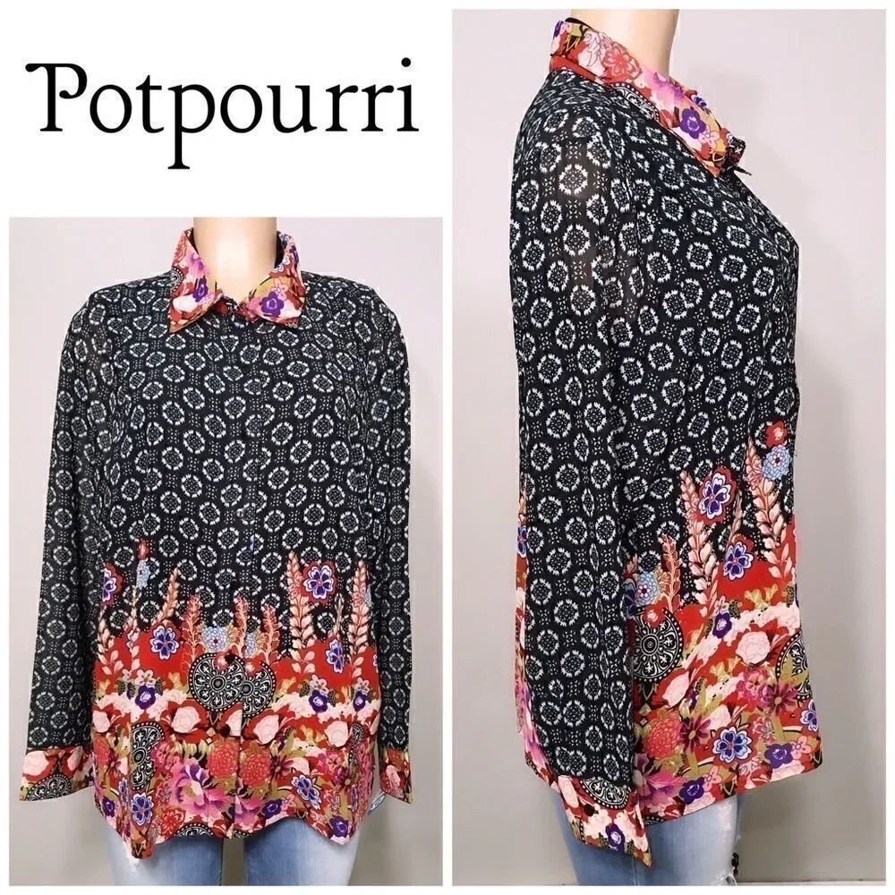 Floral blouse. NWOT